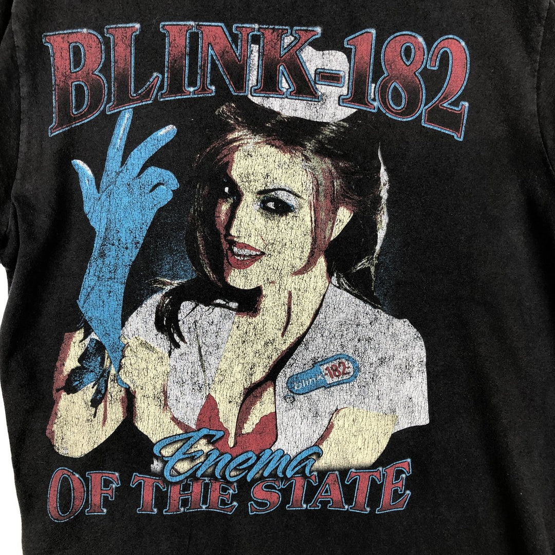 BLINK-182 Band T-Shirt (Men's Size M) cotton black type Vintage Second Hand