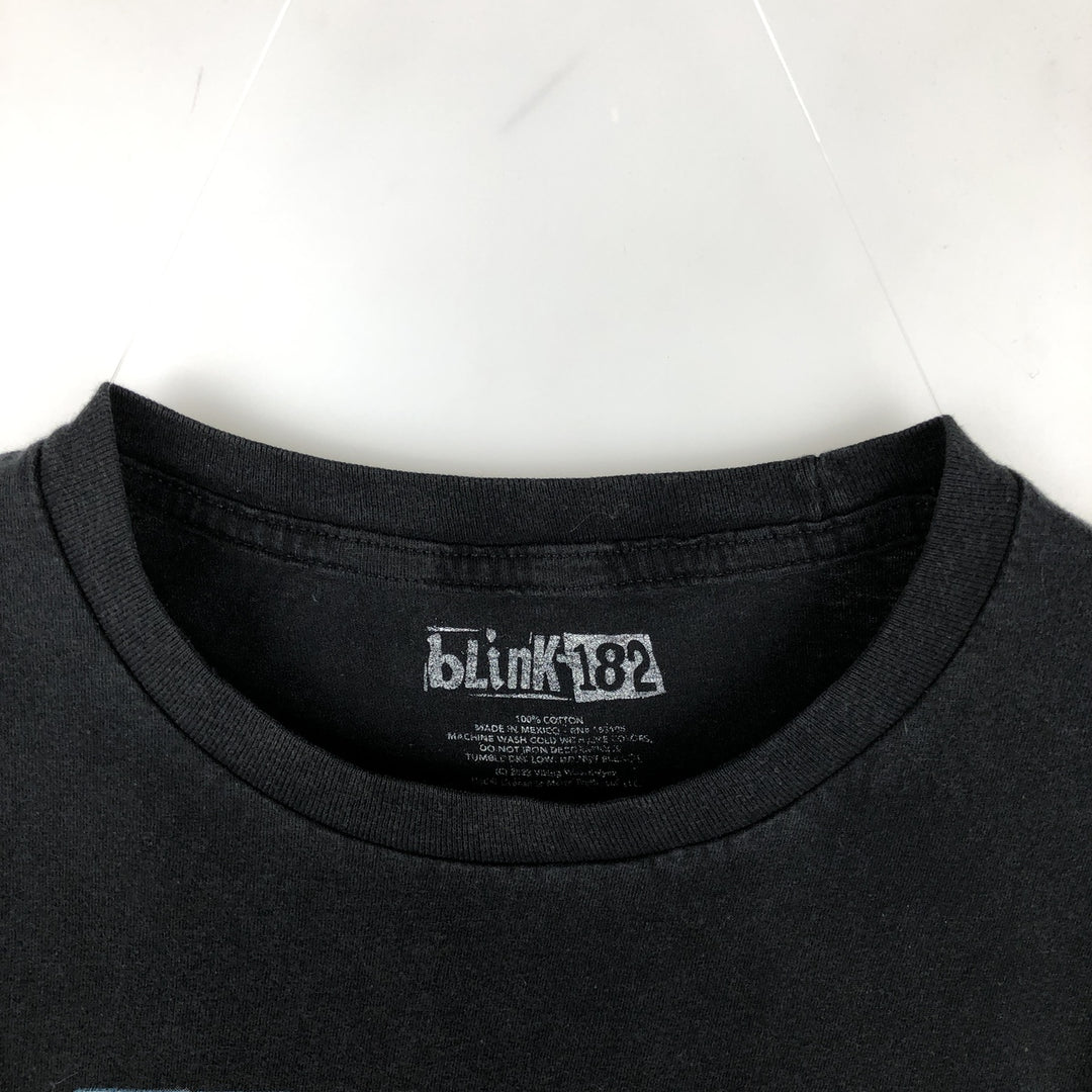 BLINK-182 Band T-Shirt (Men's Size M) cotton black type Vintage Second Hand