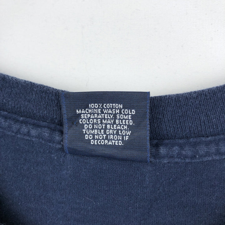 90'S Jansport Triple Print College T-Shirt, Made in USA, Men's XL (approx.) Vintage cotton navy blue type Vintage Second Hand