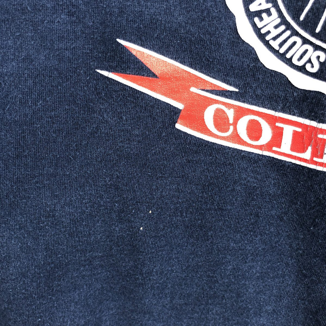 90'S Jansport Triple Print College T-Shirt, Made in USA, Men's XL (approx.) Vintage cotton navy blue type Vintage Second Hand