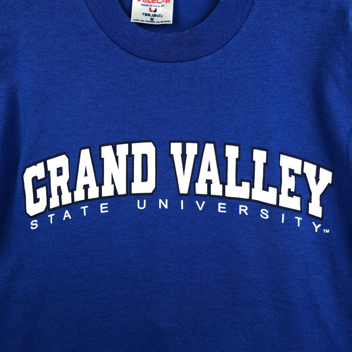 ~90'S TEE JAYS SELECT-T College T-shirt, Made in USA, Men's Size M (approx.), Vintage polyester blue type Vintage Second Hand