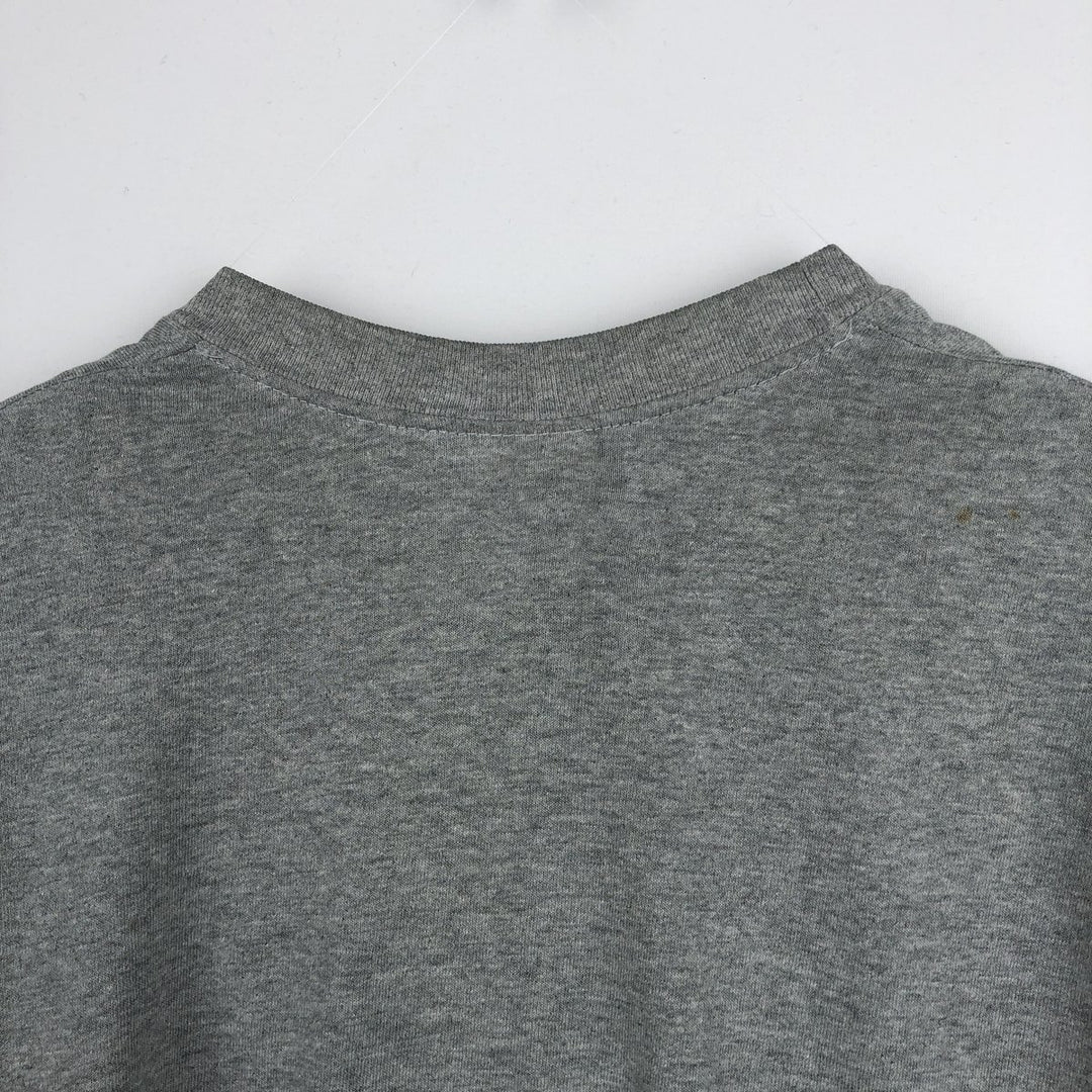 80'S Hanes Poly-Cotton Blue Tag College T-Shirt, Made in USA, Men's XL (approx.) Vintage cotton gray type Vintage Second Hand