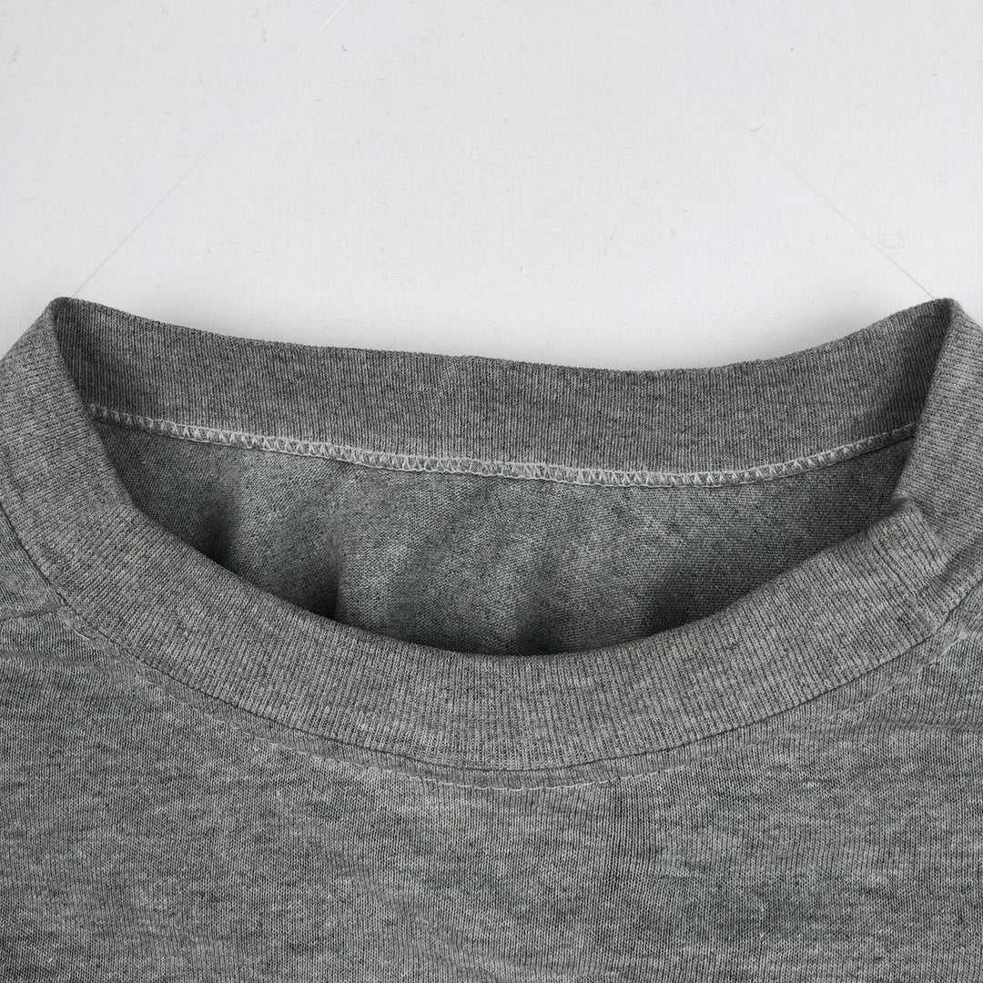 80'S Hanes Poly-Cotton Blue Tag College T-Shirt, Made in USA, Men's XL (approx.) Vintage cotton gray type Vintage Second Hand