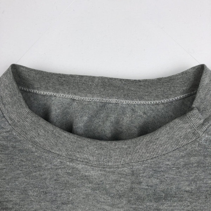 80'S Hanes Poly-Cotton Blue Tag College T-Shirt, Made in USA, Men's XL (approx.) Vintage cotton gray type Vintage Second Hand