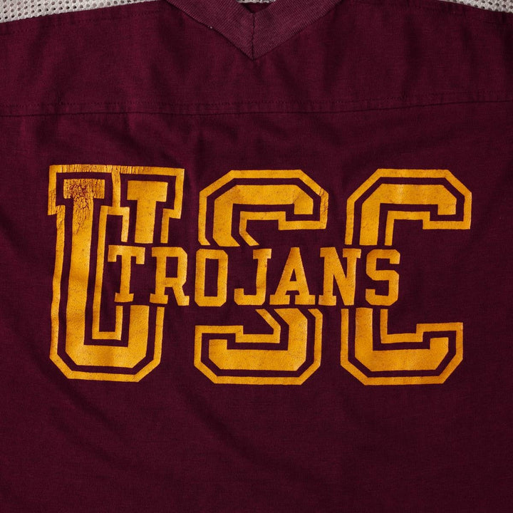 MALER V-neck, 5/8 sleeve mesh football t-shirt, men's size M equivalent, vintage. unclear burgundy type Vintage Second Hand