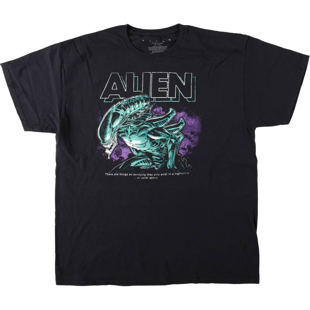 ALIEN Alien Movie T-shirt Men's XL size cotton black type Vintage Second Hand