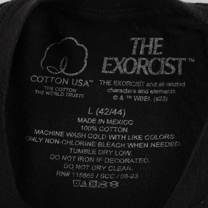 THE EXORCIST Movie T-shirt for men, size L cotton black type Vintage Second Hand