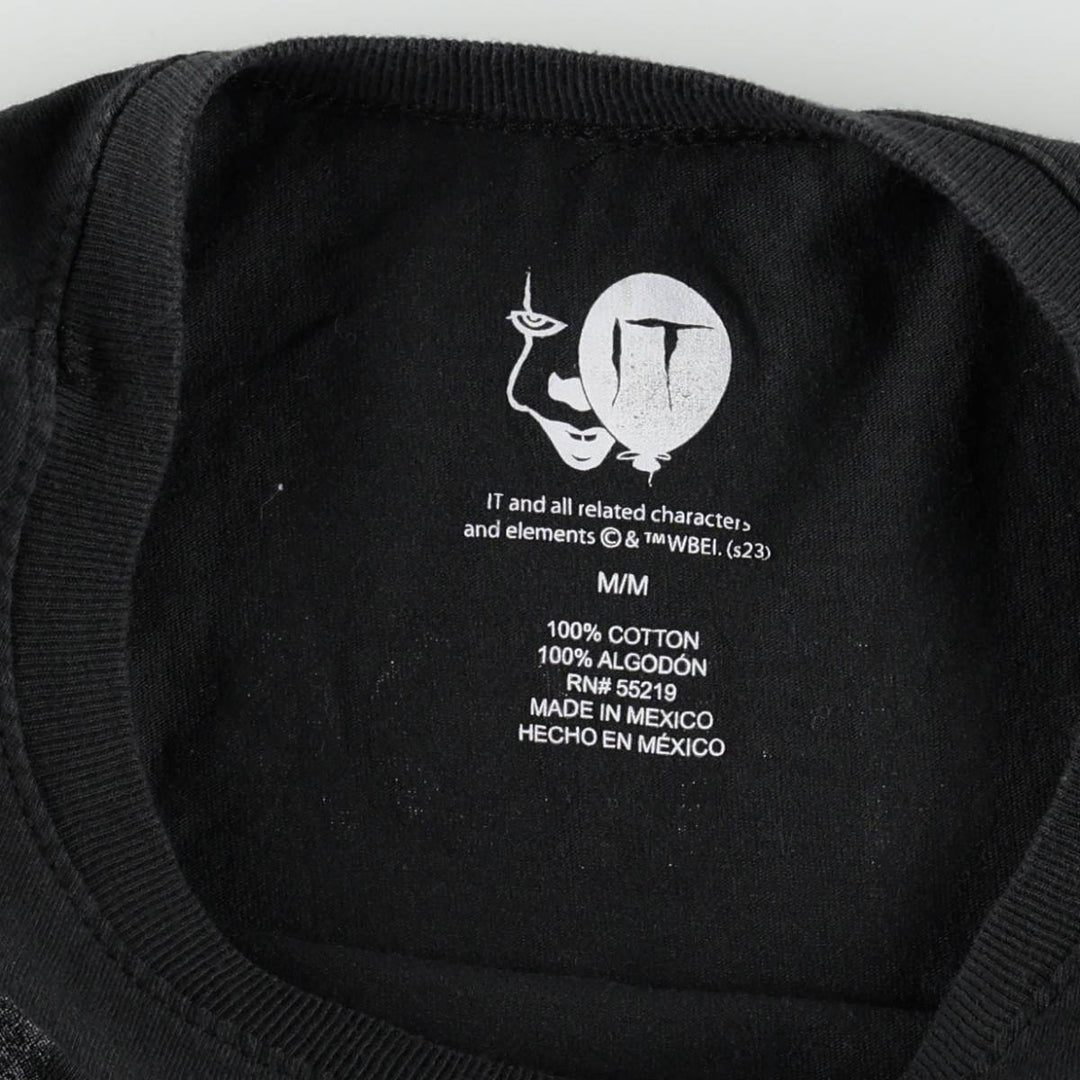IT Movie T-shirt Men's M size cotton black type Vintage Second Hand