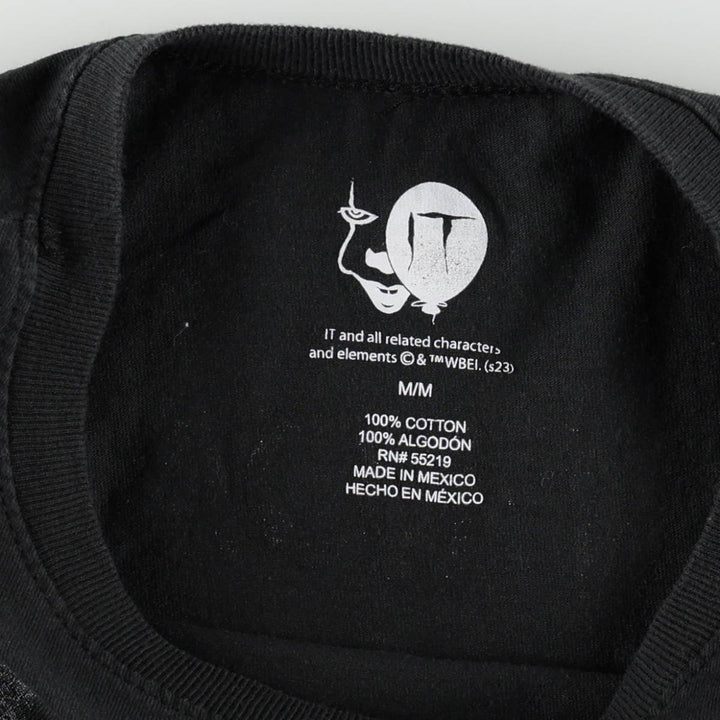 IT Movie T-shirt Men's M size cotton black type Vintage Second Hand