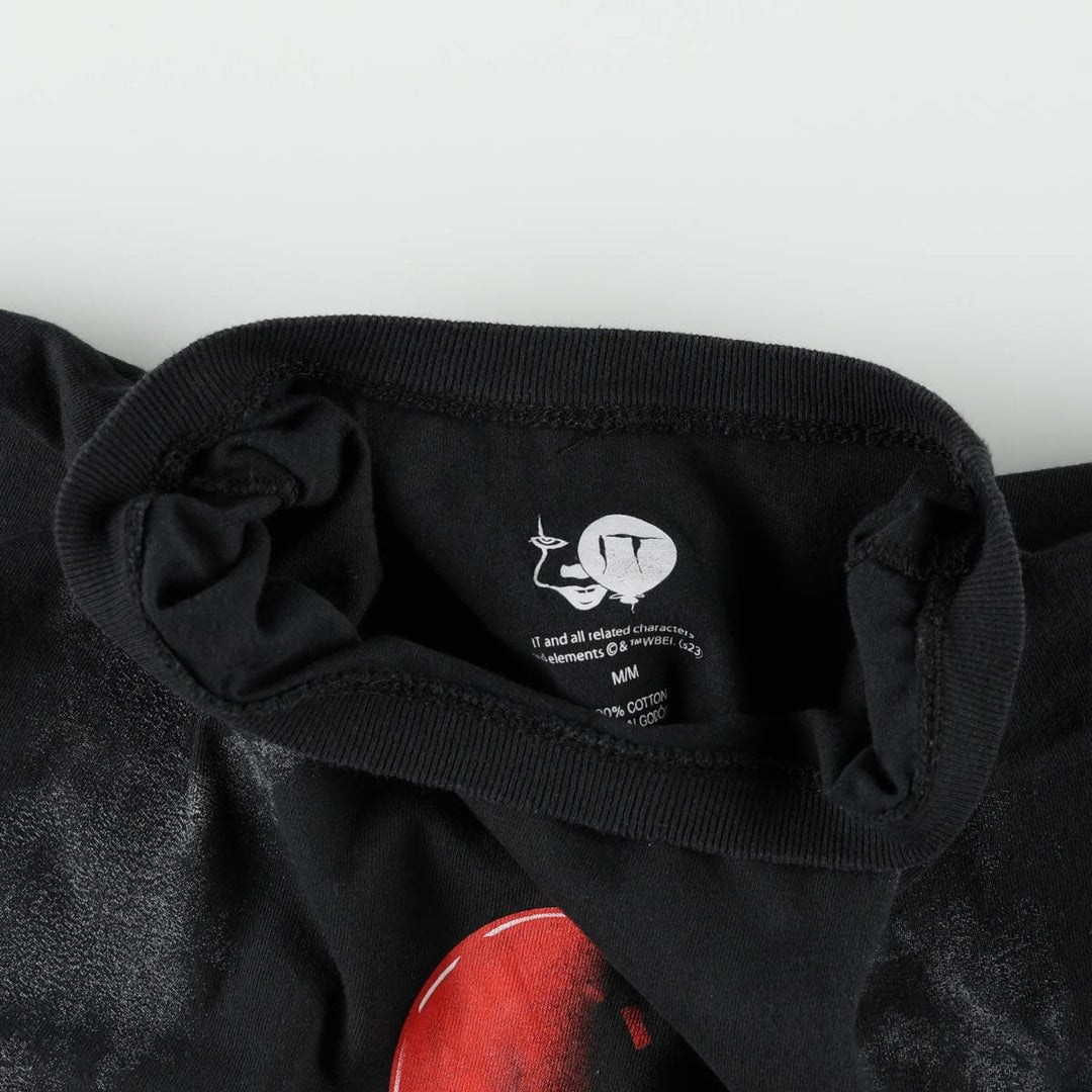 IT Movie T-shirt Men's M size cotton black type Vintage Second Hand