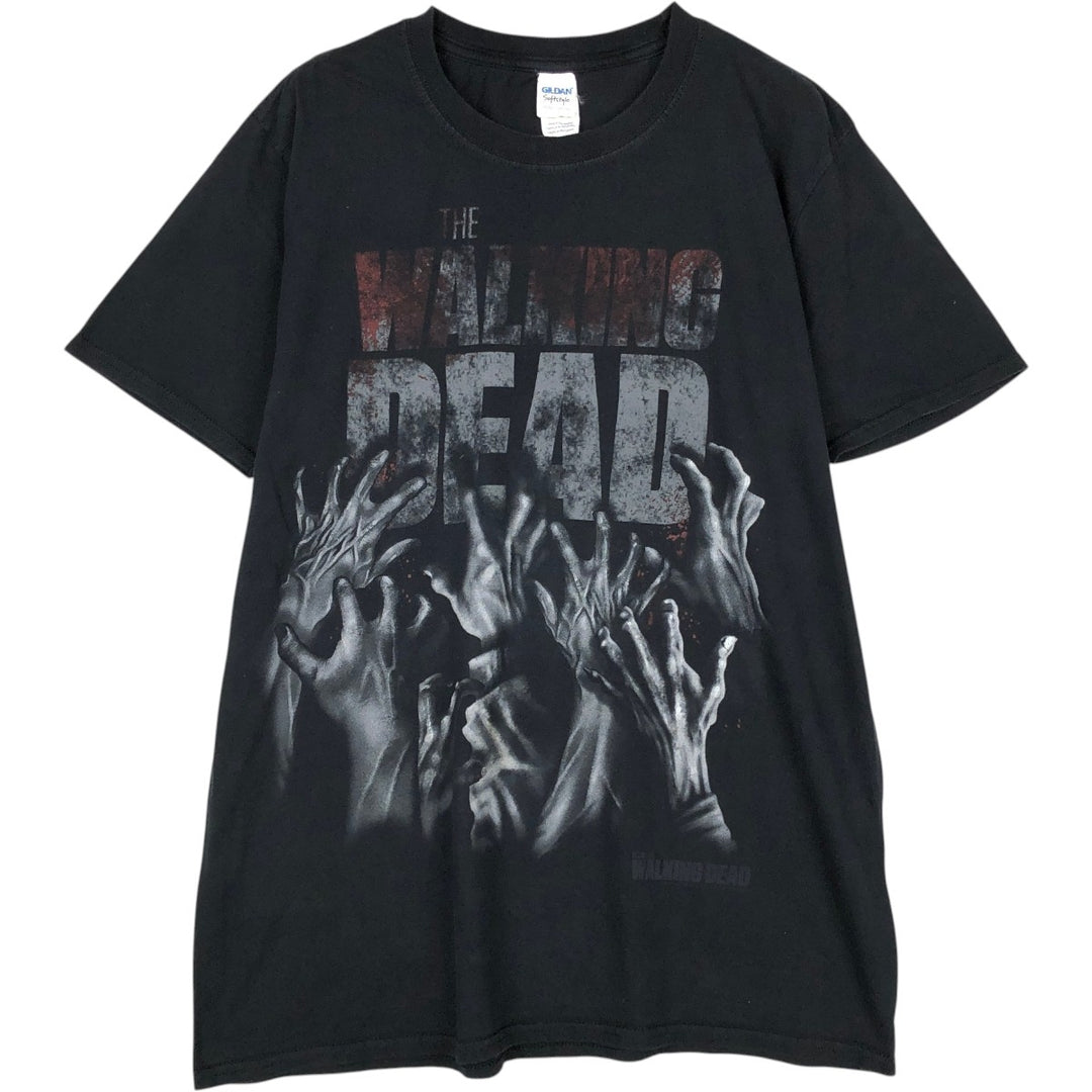 Gildan THE WALKING DEAD Movie T-shirt for men, size L cotton black type Vintage Second Hand
