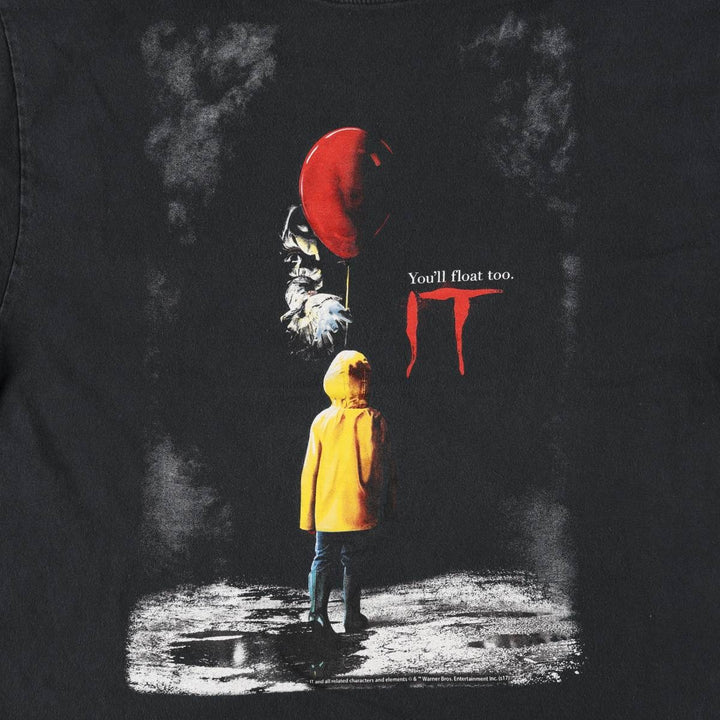 IT Movie T-shirt Men's L size cotton black type Vintage Second Hand