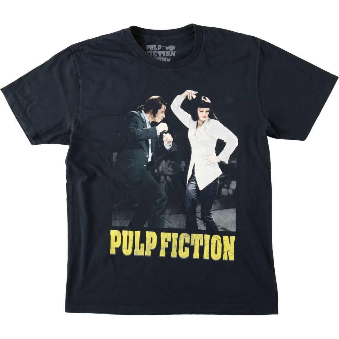 PULP FICTION Pulp Fiction Movie T-shirt Men's M size cotton black type Vintage Second Hand