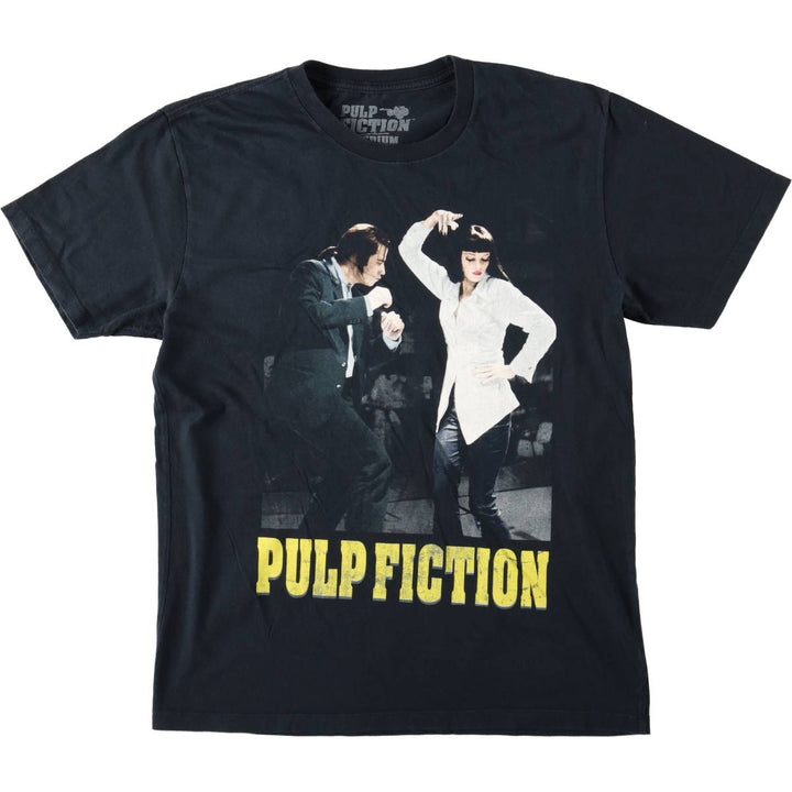 PULP FICTION Pulp Fiction Movie T-shirt Men's M size cotton black type Vintage Second Hand