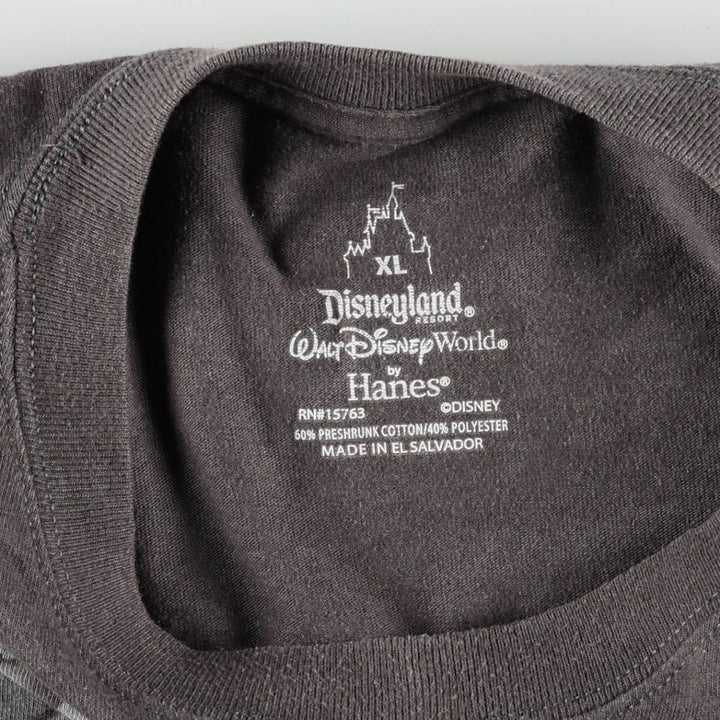 Walt Disney World Pirates of the Caribbean Skull Pattern Movie T-Shirt (Men's XL equivalent) cotton Charcoal Vintage Second Hand
