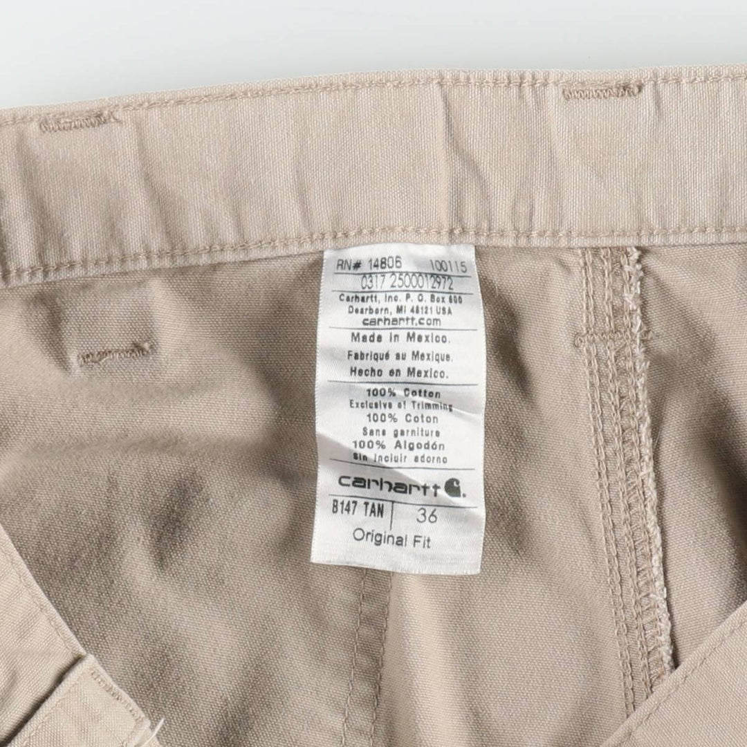 Carhartt ORIGINAL FIT Duck Painter Shorts, Men's, W36 equivalent cotton Beige type Vintage Second Hand