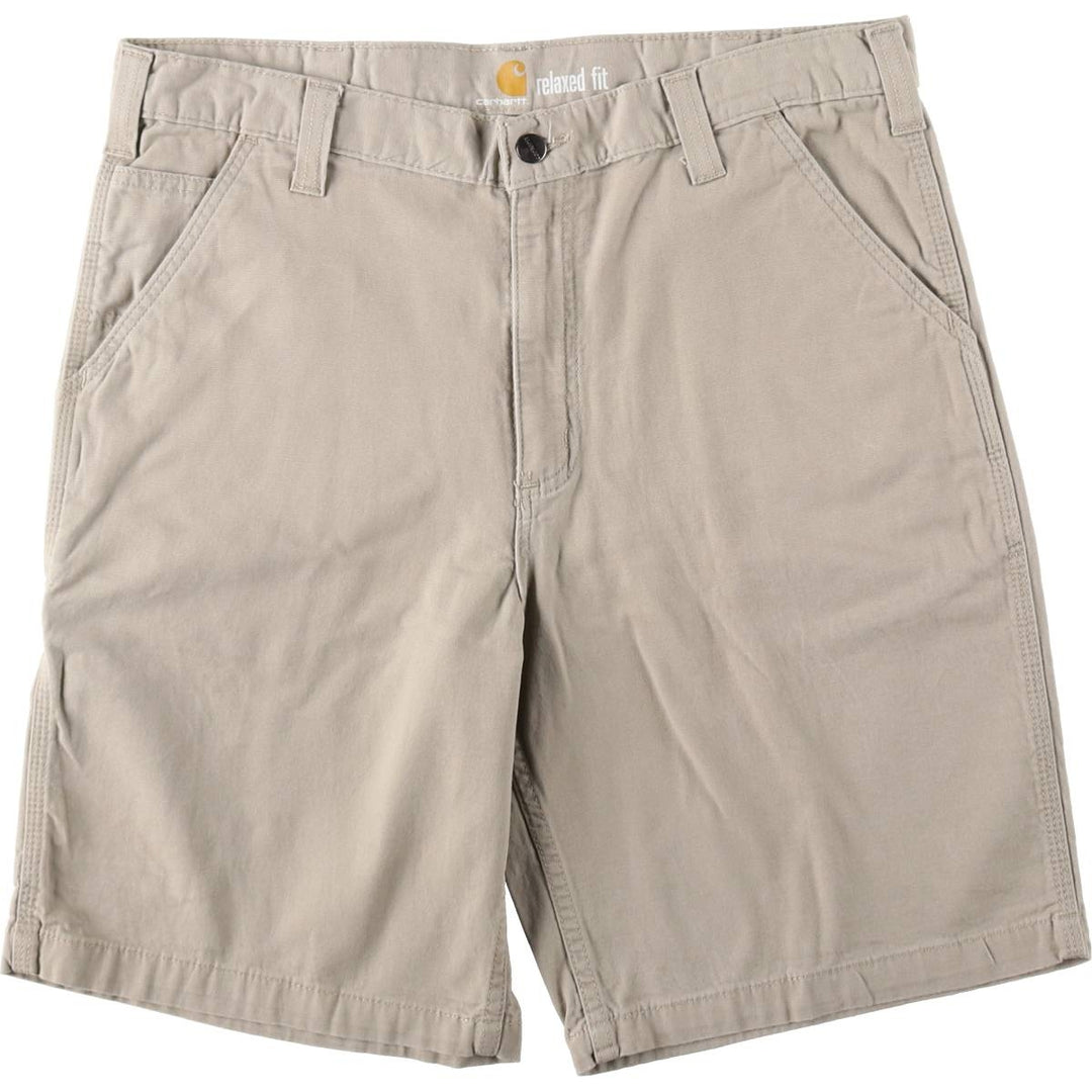 Carhartt Relaxed Fit Duck Canvas Work Shorts (Men's W37 equivalent) unclear Beige type Vintage Second Hand