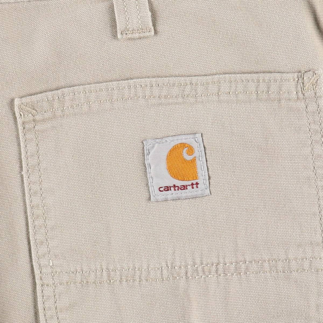 Carhartt Relaxed Fit Duck Canvas Work Shorts (Men's W37 equivalent) unclear Beige type Vintage Second Hand