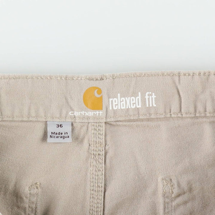 Carhartt Relaxed Fit Duck Canvas Work Shorts (Men's W37 equivalent) unclear Beige type Vintage Second Hand