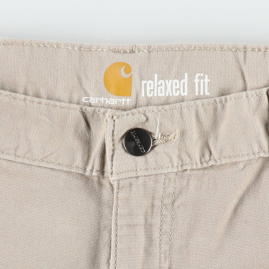Carhartt Relaxed Fit Duck Canvas Work Shorts (Men's W37 equivalent) unclear Beige type Vintage Second Hand