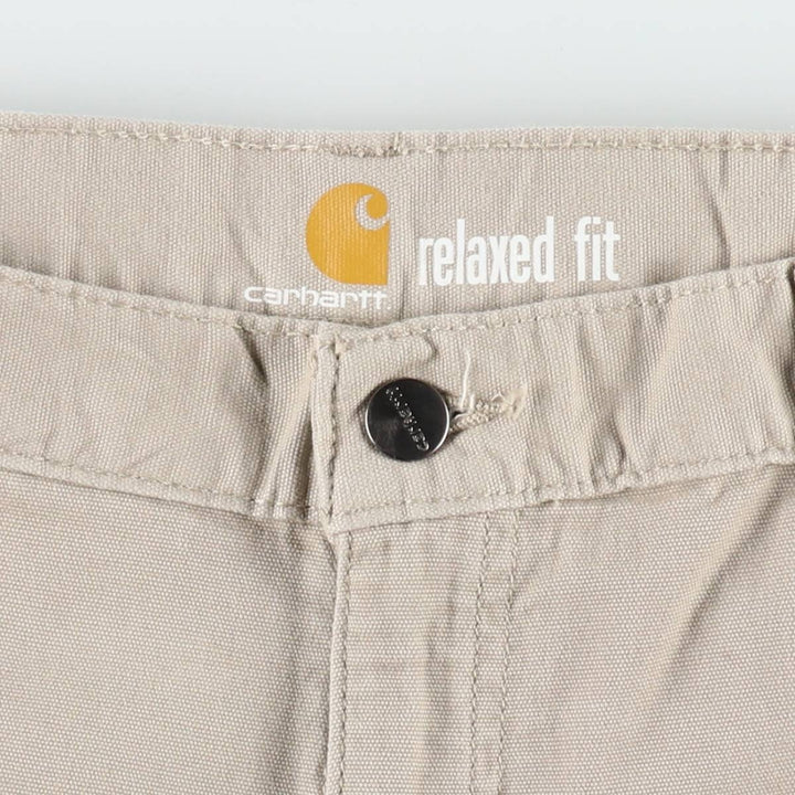 Carhartt Relaxed Fit Duck Canvas Work Shorts (Men's W37 equivalent) unclear Beige type Vintage Second Hand