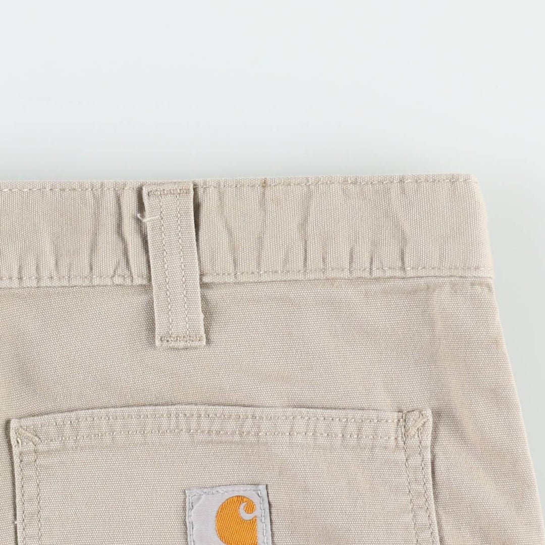 Carhartt Relaxed Fit Duck Canvas Work Shorts (Men's W37 equivalent) unclear Beige type Vintage Second Hand