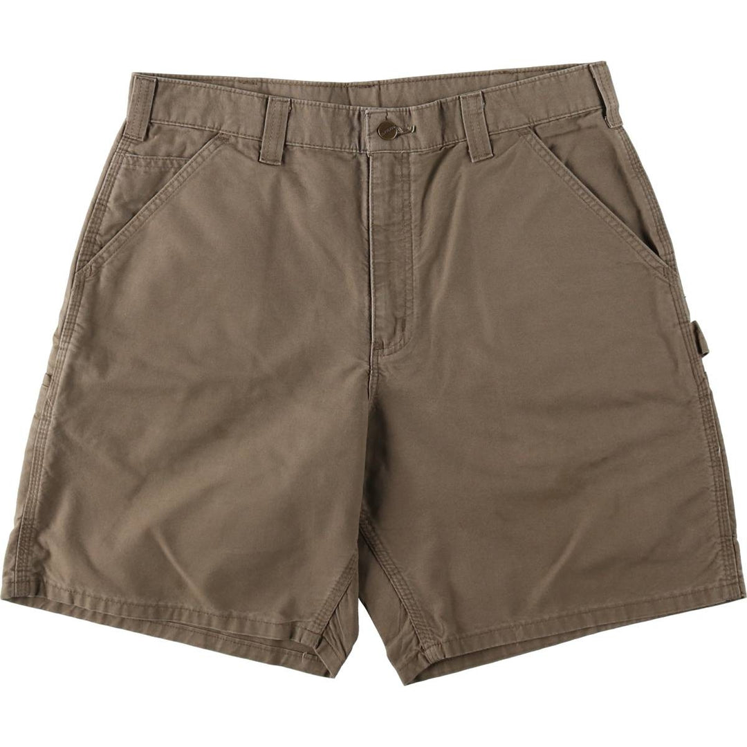 Carhartt ORIGINAL FIT Duck Canvas Painter Shorts (Men's W35 equivalent) cotton Charcoal Vintage Second Hand