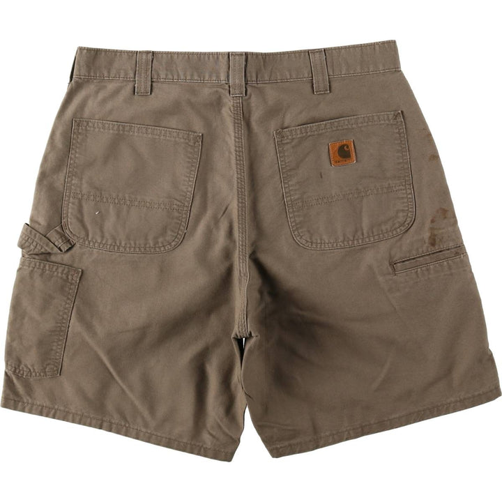 Carhartt ORIGINAL FIT Duck Canvas Painter Shorts (Men's W35 equivalent) cotton Charcoal Vintage Second Hand