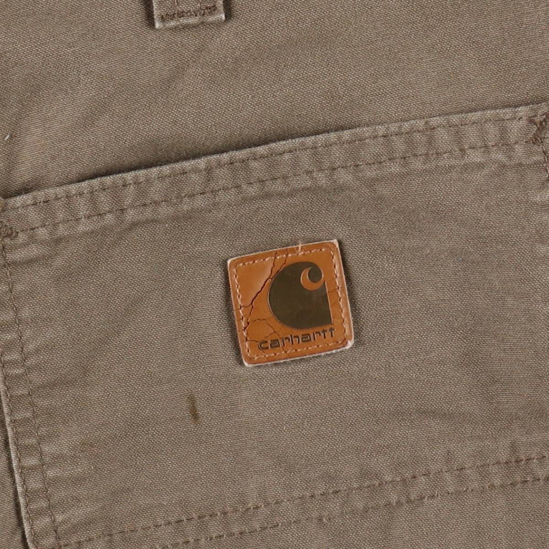 Carhartt ORIGINAL FIT Duck Canvas Painter Shorts (Men's W35 equivalent) cotton Charcoal Vintage Second Hand