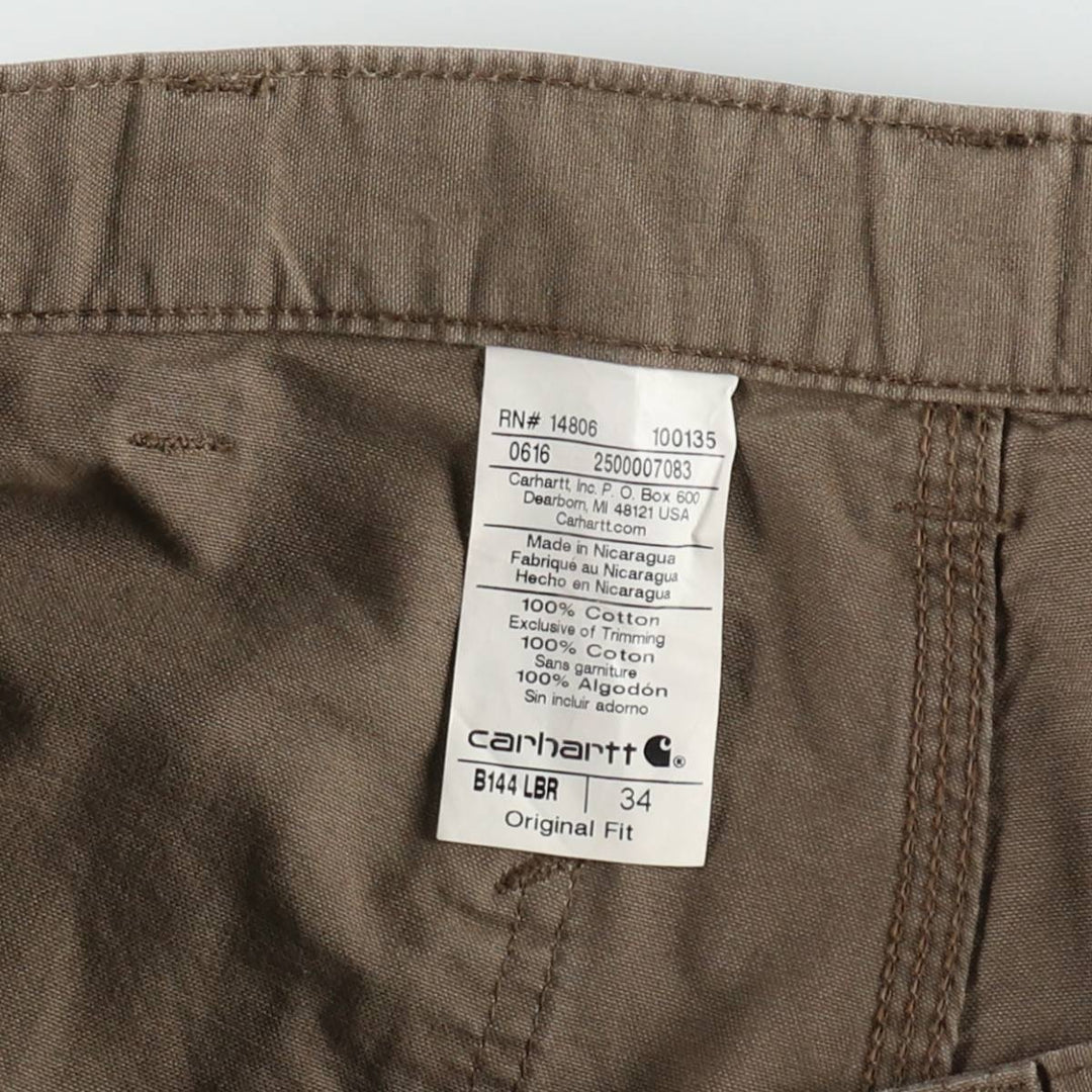 Carhartt ORIGINAL FIT Duck Canvas Painter Shorts (Men's W35 equivalent) cotton Charcoal Vintage Second Hand