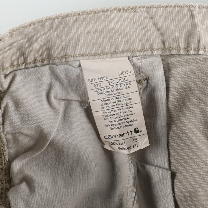 Carhartt Relaxed Fit Duck Painter Shorts, Men's W37 cotton Beige type Vintage Second Hand