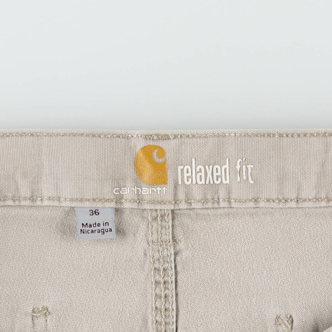 Carhartt Relaxed Fit Duck Painter Shorts, Men's W37 cotton Beige type Vintage Second Hand