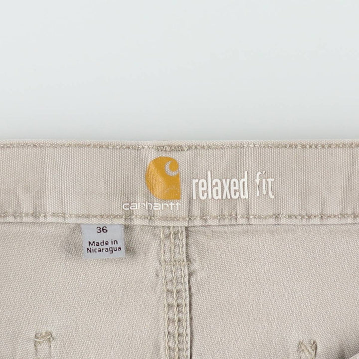Carhartt Relaxed Fit Duck Painter Shorts, Men's W37 cotton Beige type Vintage Second Hand