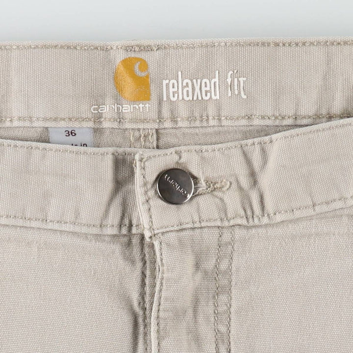 Carhartt Relaxed Fit Duck Painter Shorts, Men's W37 cotton Beige type Vintage Second Hand