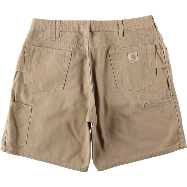 2000'S Carhartt duck canvas shorts, women's size XXL (equivalent to W36). cotton Beige type Vintage Second Hand
