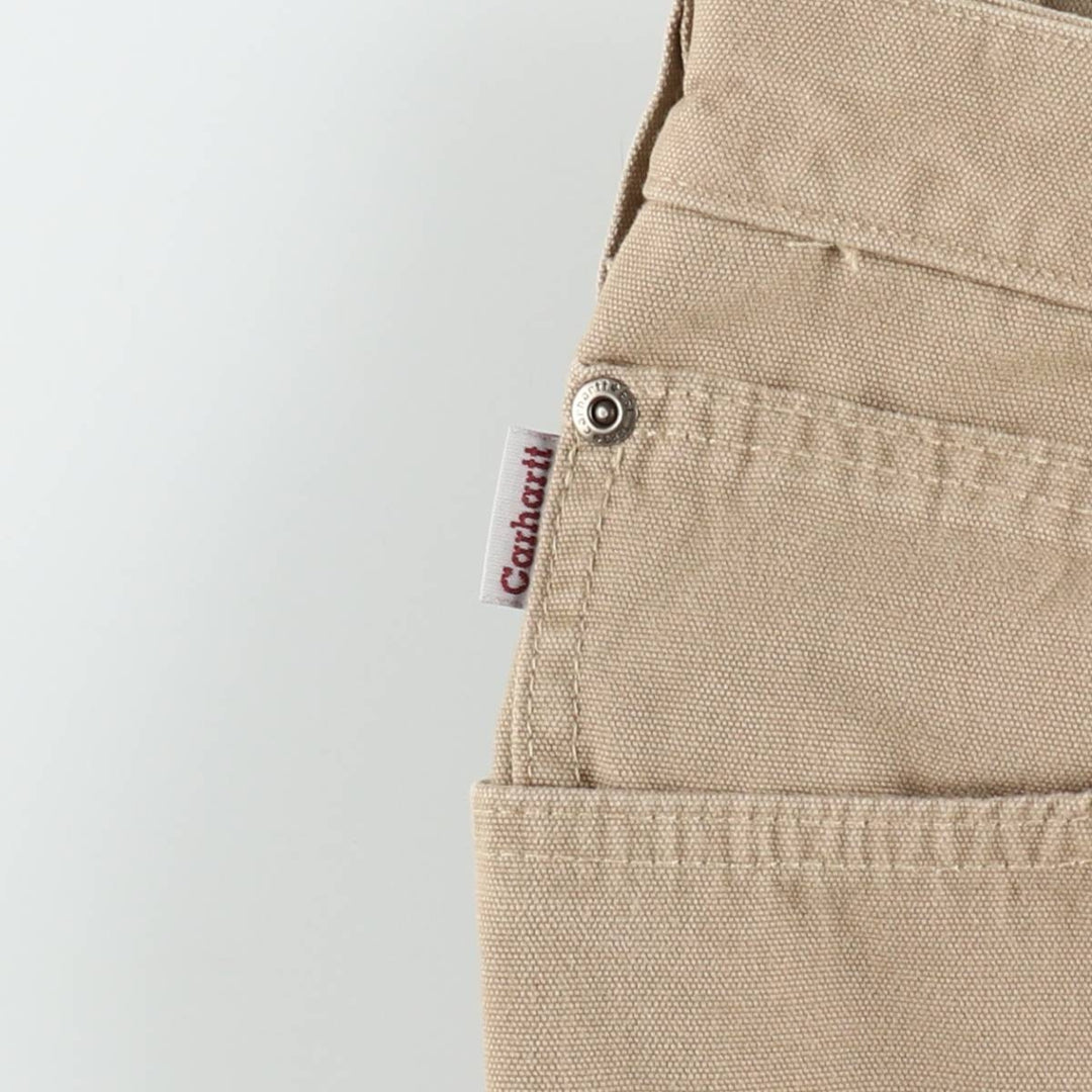 2000'S Carhartt duck canvas shorts, women's size XXL (equivalent to W36). cotton Beige type Vintage Second Hand