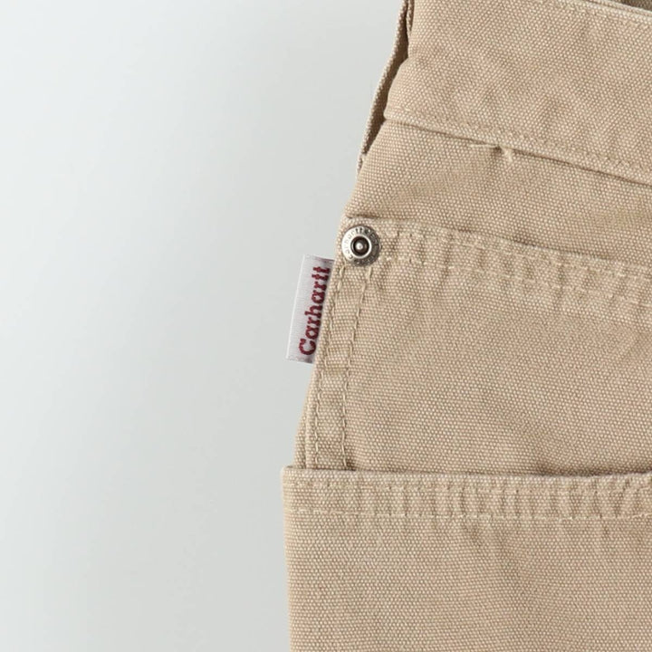 2000'S Carhartt duck canvas shorts, women's size XXL (equivalent to W36). cotton Beige type Vintage Second Hand