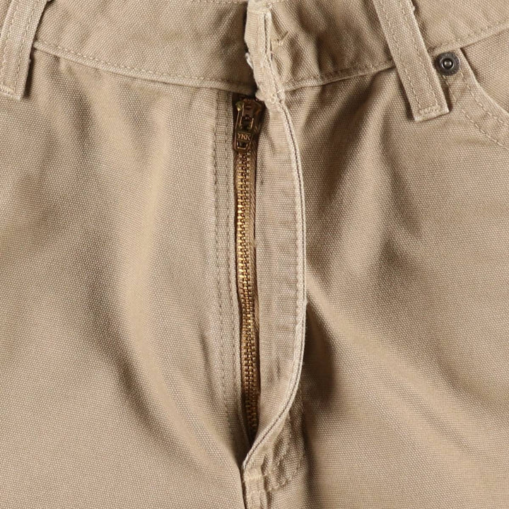 2000'S Carhartt duck canvas shorts, women's size XXL (equivalent to W36). cotton Beige type Vintage Second Hand