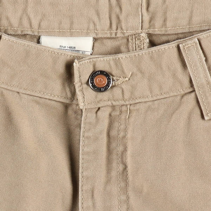2000'S Carhartt duck canvas shorts, women's size XXL (equivalent to W36). cotton Beige type Vintage Second Hand