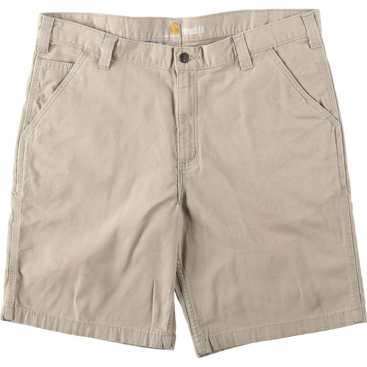 Carhartt Relaxed Fit Duck Canvas Work Shorts (Men's W39 equivalent) unclear Beige type Vintage Second Hand