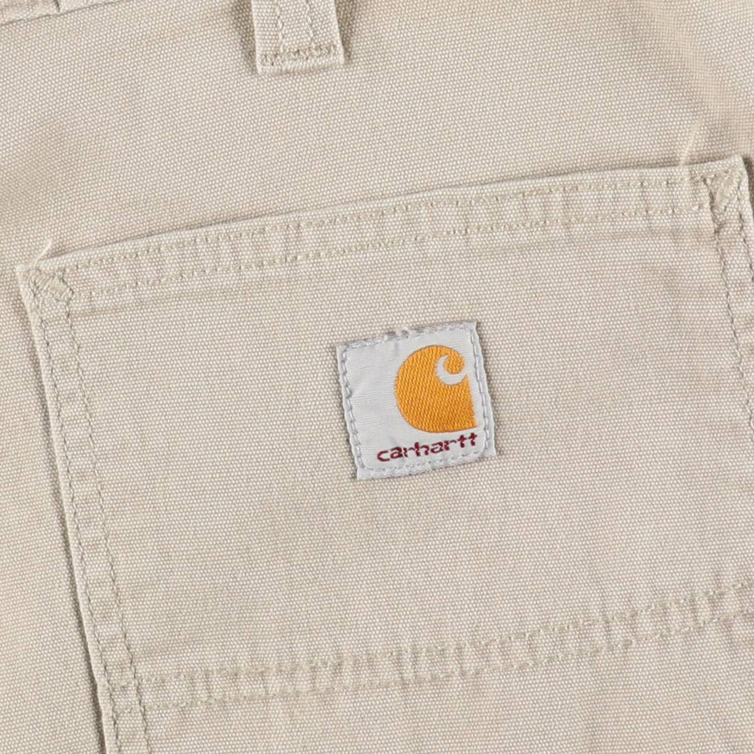 Carhartt Relaxed Fit Duck Canvas Work Shorts (Men's W39 equivalent) unclear Beige type Vintage Second Hand