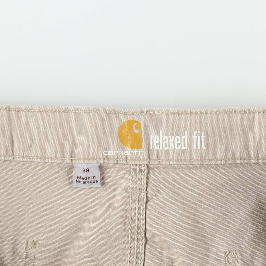 Carhartt Relaxed Fit Duck Canvas Work Shorts (Men's W39 equivalent) unclear Beige type Vintage Second Hand
