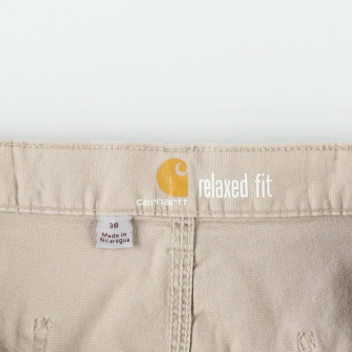 Carhartt Relaxed Fit Duck Canvas Work Shorts (Men's W39 equivalent) unclear Beige type Vintage Second Hand