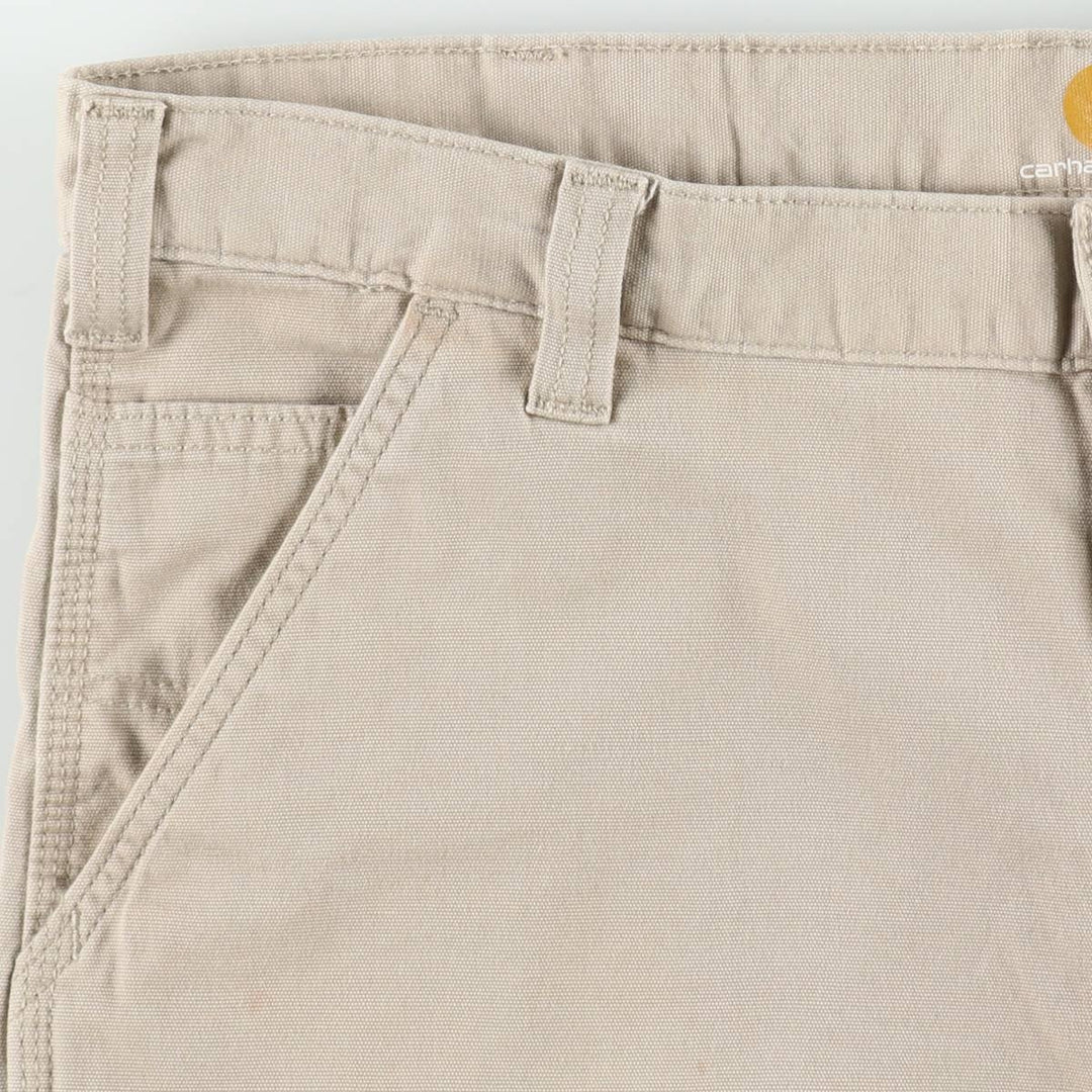 Carhartt Relaxed Fit Duck Canvas Work Shorts (Men's W39 equivalent) unclear Beige type Vintage Second Hand