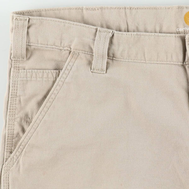 Carhartt Relaxed Fit Duck Canvas Work Shorts (Men's W39 equivalent) unclear Beige type Vintage Second Hand