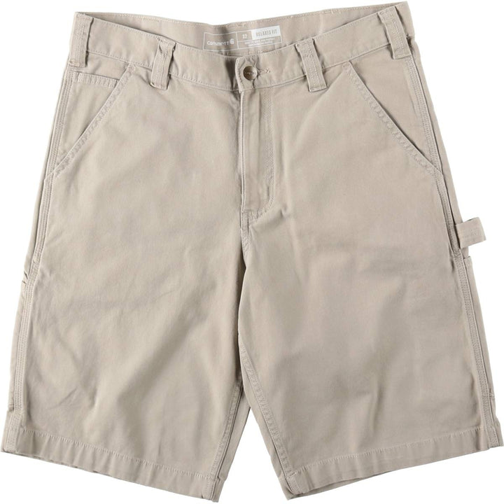 Carhartt Relaxed Fit Duck Painter Shorts, Shorts, Men's, W34 equivalent cotton Beige type Vintage Second Hand