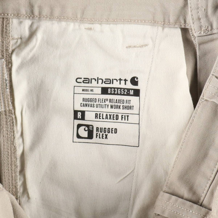Carhartt Relaxed Fit Duck Painter Shorts, Shorts, Men's, W34 equivalent cotton Beige type Vintage Second Hand