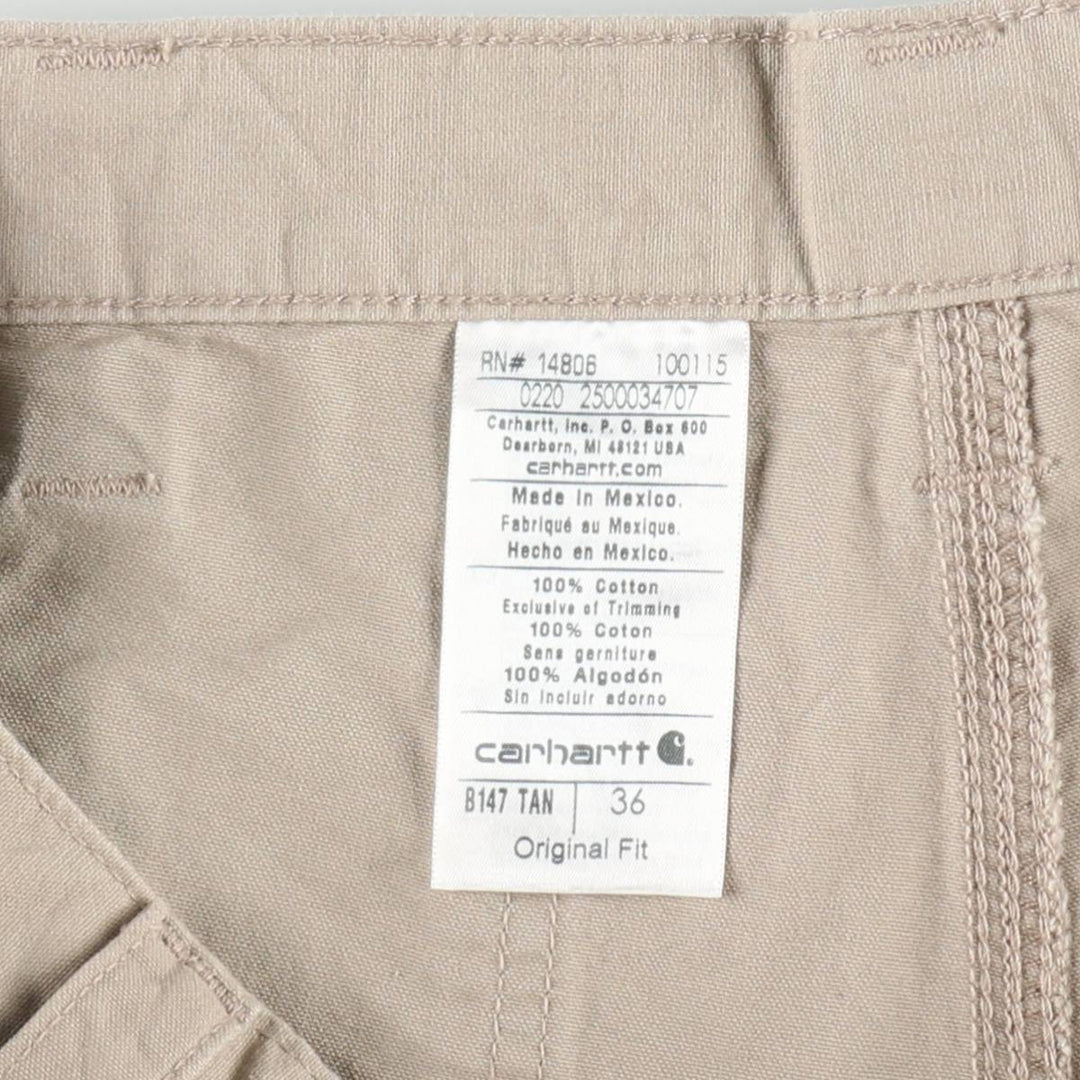 Carhartt ORIGINAL FIT Duck Painter Shorts, Men's, W36 equivalent cotton Beige type Vintage Second Hand
