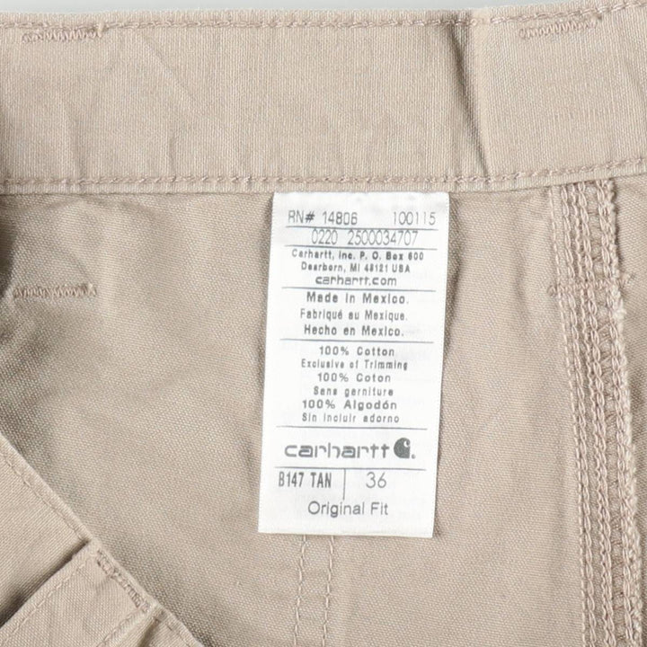 Carhartt ORIGINAL FIT Duck Painter Shorts, Men's, W36 equivalent cotton Beige type Vintage Second Hand