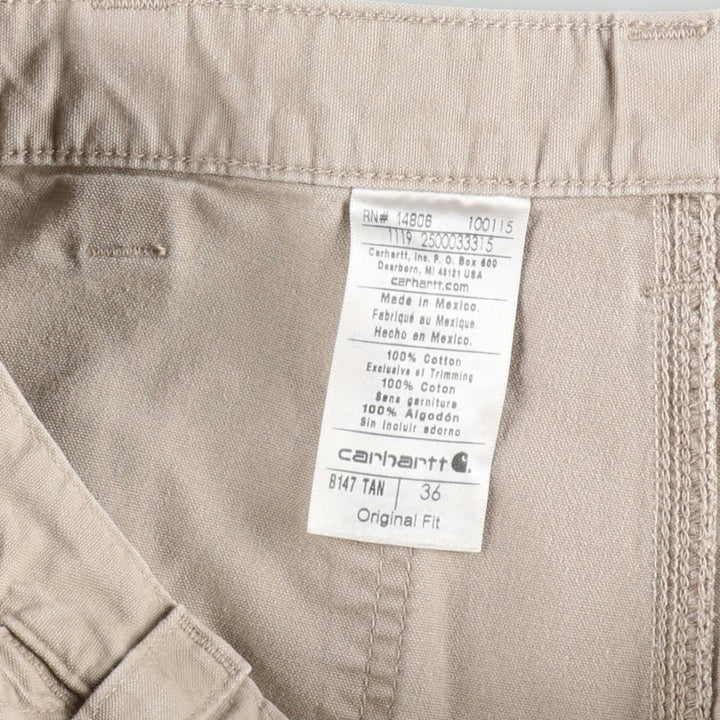 Carhartt ORIGINAL FIT Duck Painter Shorts, Shorts, Men's, W37 equivalent cotton Beige type Vintage Second Hand